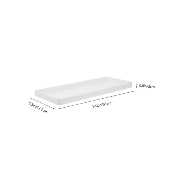 [RM]Fåfänga Bricka Bordsbricka Badrumsbricka Halkfri Silikon Rektangulär Enkel 31.00X13.50X2.00CM 1-pack