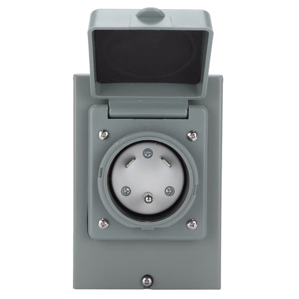 [RM]30A Generator Power Inlet Box 125V 3750W Outdoor Weatherproof Socket RV Accessory