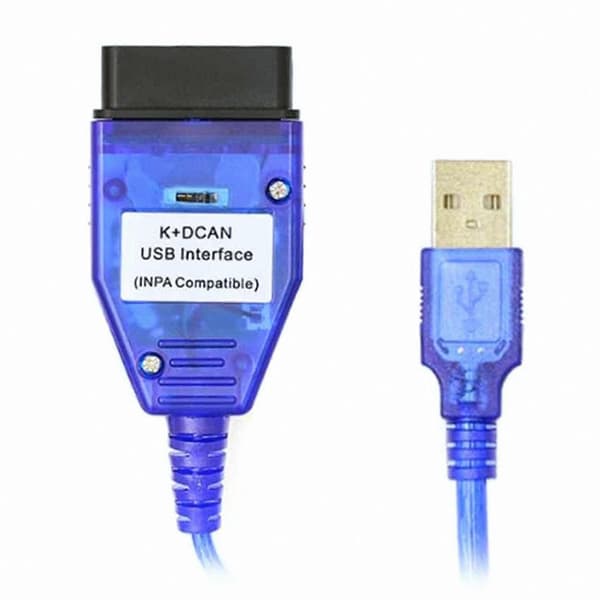 USB-diagnosegrensesnitt med FT232RQ-brikke, blå bryter for K+CAN kommunikasjonsadapter blue