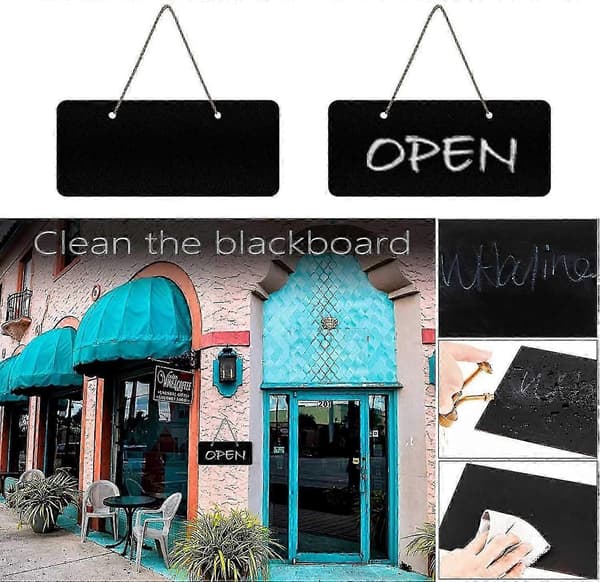 2025 New Small Reusable Mini Chalkboard Signs - 10 Pcs Hanging