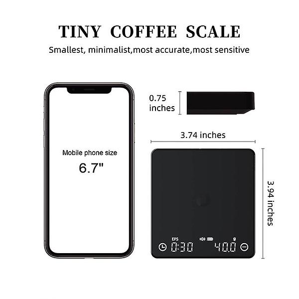 Digital kaffevåg espressovåg med timer SeachPean Mini Smart köksvåg viktprecision