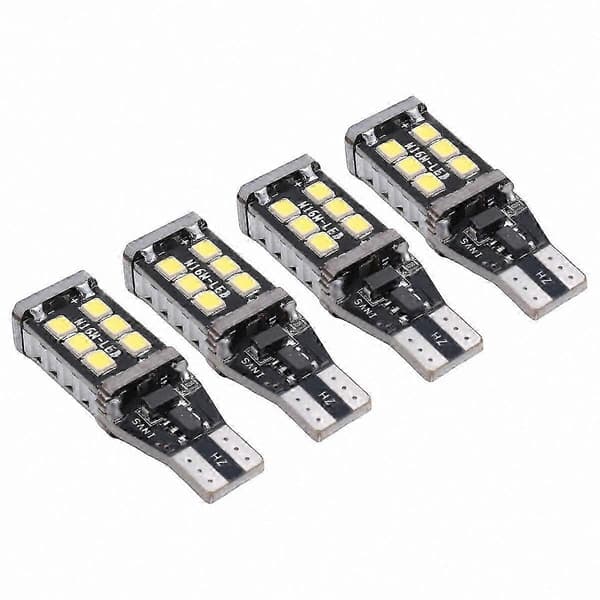 4 stk. klare hvide Canbus LED baklyspærer 912 Black
