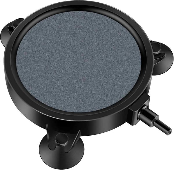 10CM luftsteinskive boblediffusor med sugekopper for pumpeakvarium