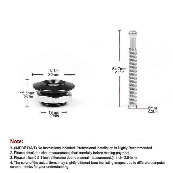 4 stk. aluminium quick-release låsepaler 1,25 tommer diameter bilkofangerlåsesæt