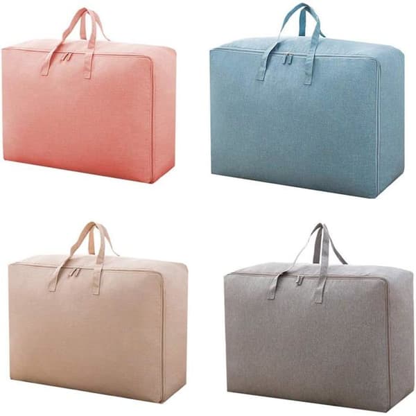 Stor opbevarings- og flyttetaske 58x40x23cm - Beskyttelsesetui til dyner og tæpper Grå