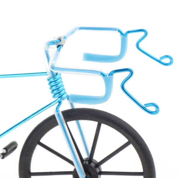 1:10 Pressgjuten Metall Racingcykel Modell Skrivbords Actionfigur Heminredning Ljusblå