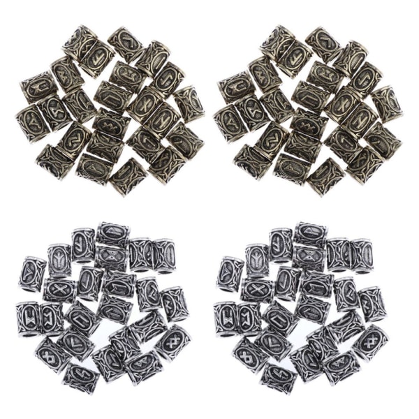 96Pack Viking Rune hänge Charm Bead Spacer Beads Vintage Spacer Beads Halsband Armband Making Necklace