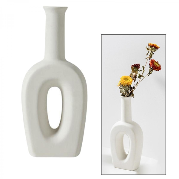 Nordisk Minimalism Oregelbunden Keramisk Vas Konstutställningslokal Blomvas Stil G