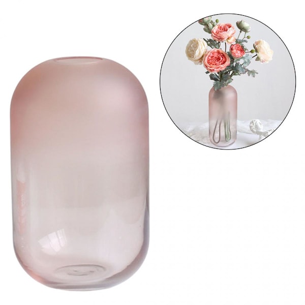 Konstglas Vas Bord Växtbehållare Hållare Bröllop Heminredning Rosa Liten B