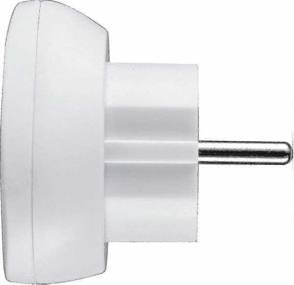 Universal rejseadapter fra Australien/Kina til Frankrig/Europa, hvid