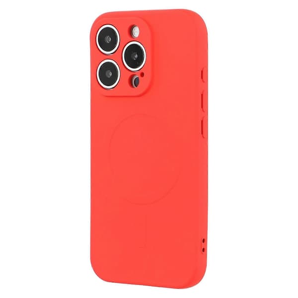 [RM] Til iPhone 16 Pro Cover kompatibelt med MagSafe Stødsikkert TPU-telefoncover - Rød Multicolor Red
