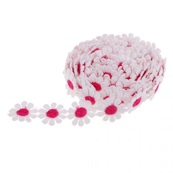 Metervara 25mm Daisy Broderi Spets Kant Applikation Sömnad Band Himmelsblå