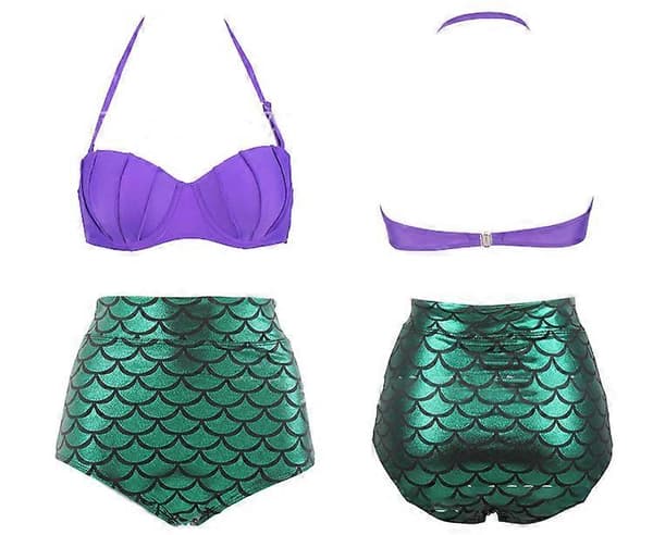 Bikini för kvinnor med glitter, hög midja, sexig bikini 3XL