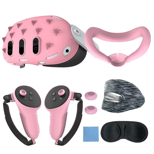 Komplett 7-delt tilbehørssæt til VR - cover, håndkontrolgreb, Rocker Cover, Face Covers, Beskyttelse Black 0.26