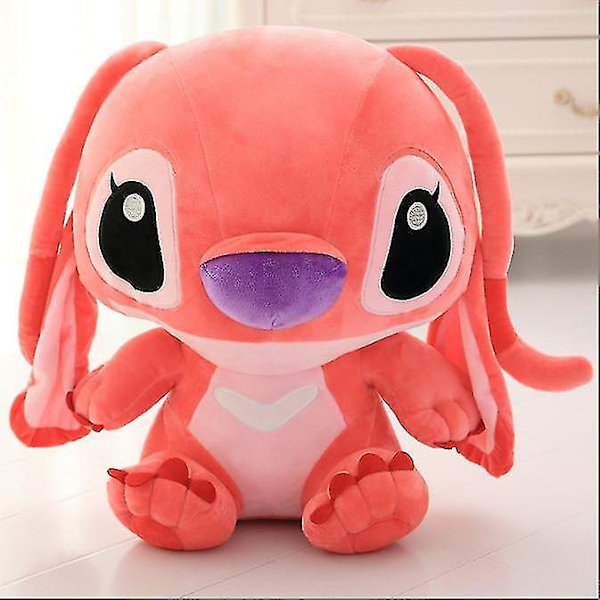 Lilo & Stitch Leroy Angel Plysch Mjuka Leksaker Teddy Docka Gosedjur Barn Present Pink35cm