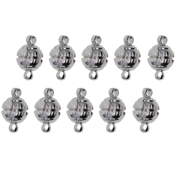 10 Set 8mm Graverade Magnetlås i Mässing Kopplingsset