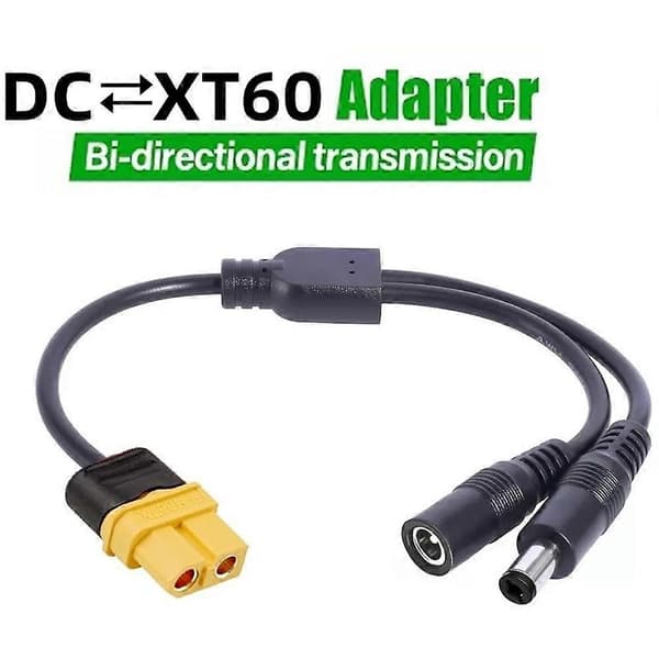 XT60 til DC-adapterkabel XT60 til dobbelt DC 5,5 mm X 2,1 mm han/hun strømkabel til bilbatteri FPV-skærm strøm hun Female
