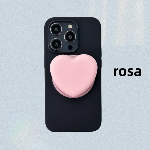 Rosa-Hjerte Magnetisk Telefon Grep Stativ Sokkel Pop GripTok Sammenleggbar For iPhone Mobiltelefonholder For Mag-Safe Ringfinger Utvidbart Stativ Pink
