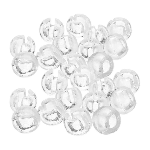 Transparent pärlkedja crimp stopp för persienner 200-pack