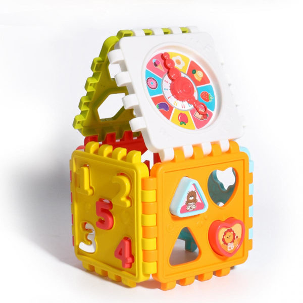 Aktivitet Lek Cube Toy Lärande Pussel Toy Shape Sortering Barn Lärande Pedagogiska leksaker