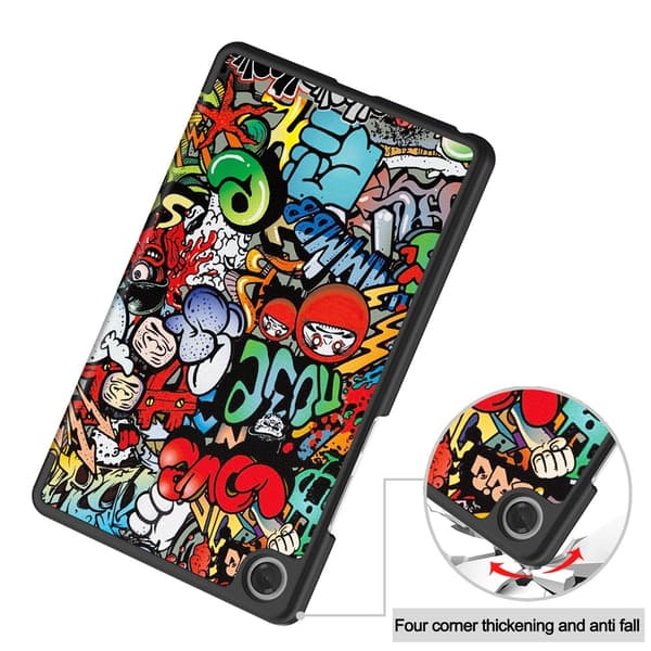 [RM] Tri-fold deksel til Lenovo Tab One - Graffiti multifärg multicolor
