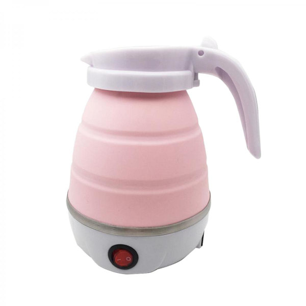 Elektrisk Portabel Resekokare 220V 50hz EU-kontakt Camping Husvagn 0.6L Rosa