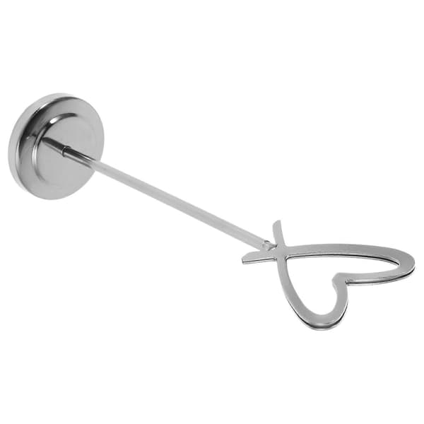 Notatbordstativ i rustfritt stål, hjerteformet holder for fest, 2 stk.