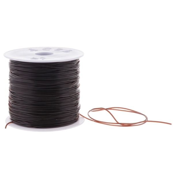 x 0,8 mm Elastisk Stretch Trådrep Snöre för Smycken Armband Brun