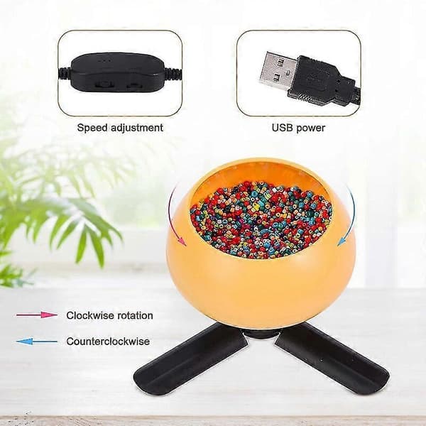 Elektrisk perlespinner justerbar hastighed perleloader perlespinner til smykker DIY frøperler taljeperler armbånd