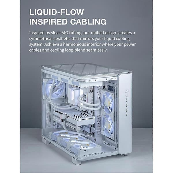 ARGB 12VHPWR 16-pin GPU-forlengelseskabel for RTX40/50-serien, 90° PCIe 5.1 PSU-forlengelseskabel, STD Hvit White