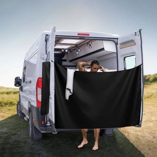 Bakre dusjforheng for bobiler med magnetiske kroker for bobiler, campingvogner, kvinner og menn