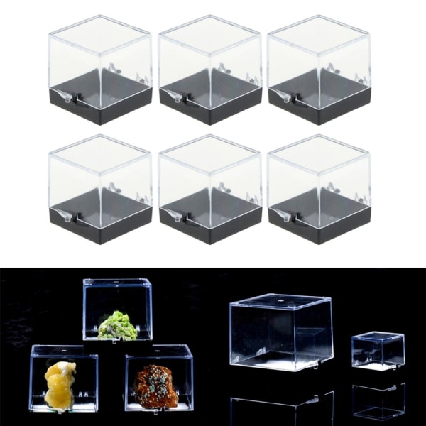 Förpackning Akryl Displayfodral För Djurfigurer 3D Modell Samling 3x3x3.5cm