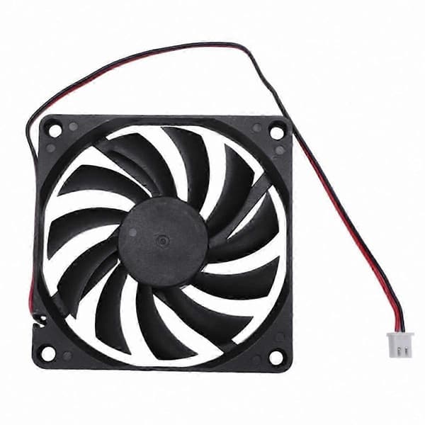 80 mm dobbelt-pin lavtrykskøleventilator til pc-kabinet, CPU-køler og radiator Black