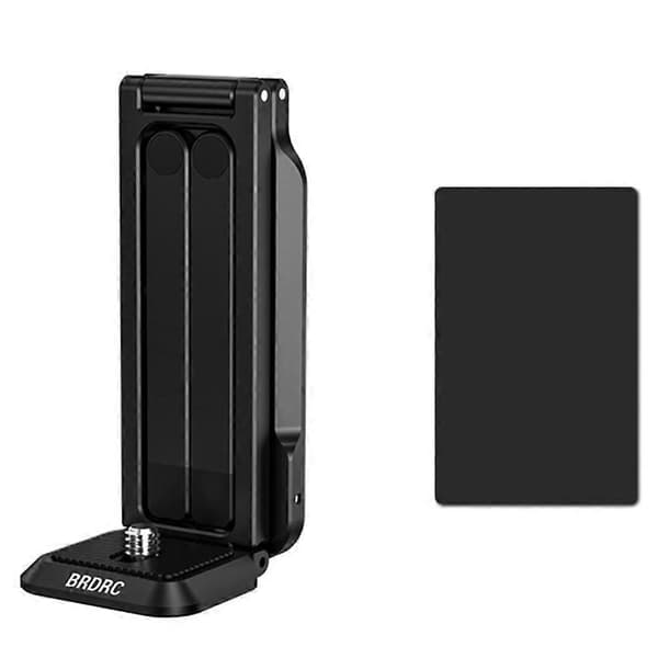 BRDRC Magnetisk Hurtigudløser Stativ til DJI Pocket 4P/4/3 til Insta360 Luna Ultra Foldbart Stativ med Skjult Krog Black