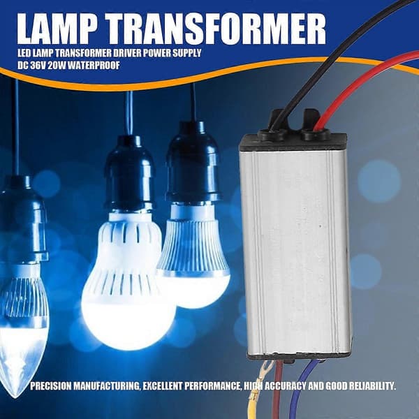 LED-lampe tidligere driver strømforsyning DC 36V 20W vandtæt size