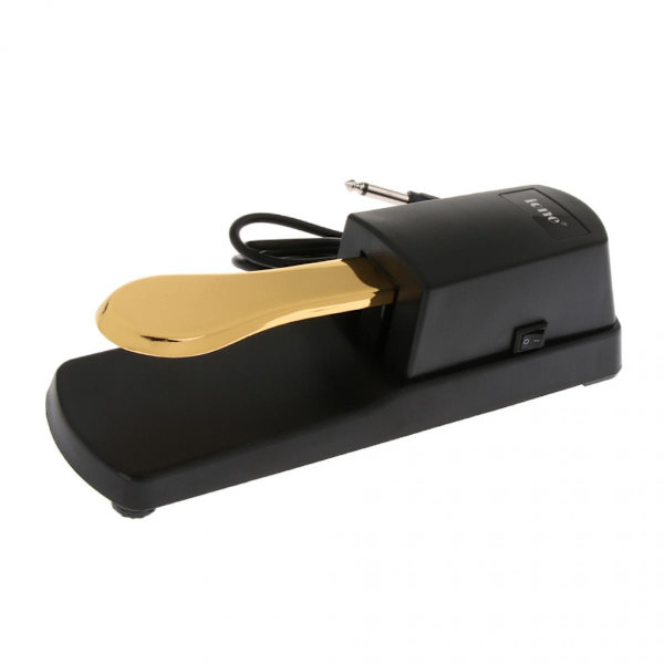 Sustainpedal för elpiano guld keyboardinstrument