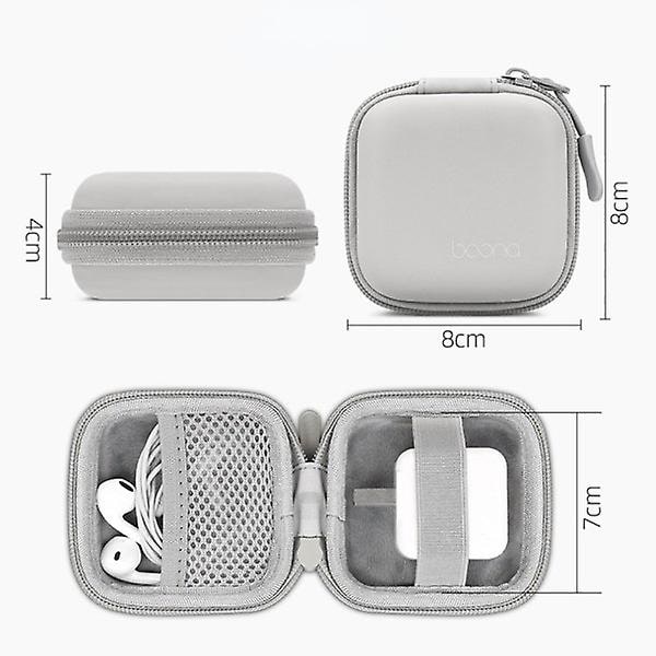 Bärbar Mini Hård Skal Digital Gadget Förvaringsväska Konstläder Hörlursladdare Fodral Datakabel USB-minne Organizer