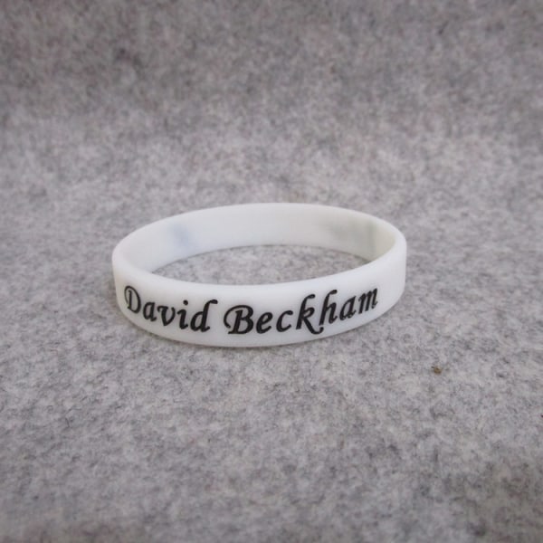 Nr 7 David Beckham signatur lysande silikon sportarmband armband*2 White luminous circumference 19cm