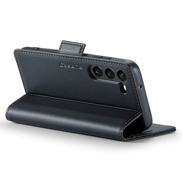 CASEME Galaxy S24 Plus -kotelo RFID-nahkaa, musta 87