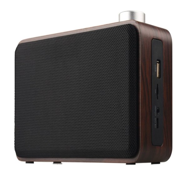 Portabel Bluetooth 4.2 Stereo Högtalare Minihögtalare i Trä 1