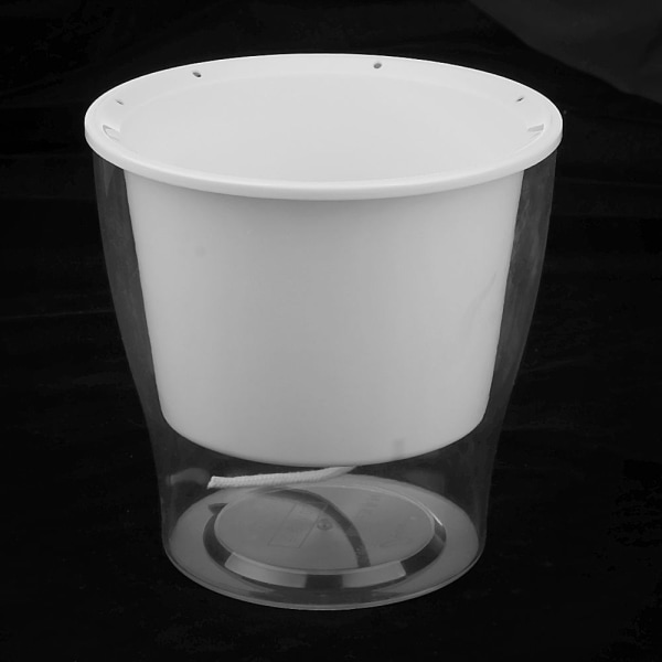 Blomkorg självbevattnande planteringskärl rund transparent blomma 175×175×150mm