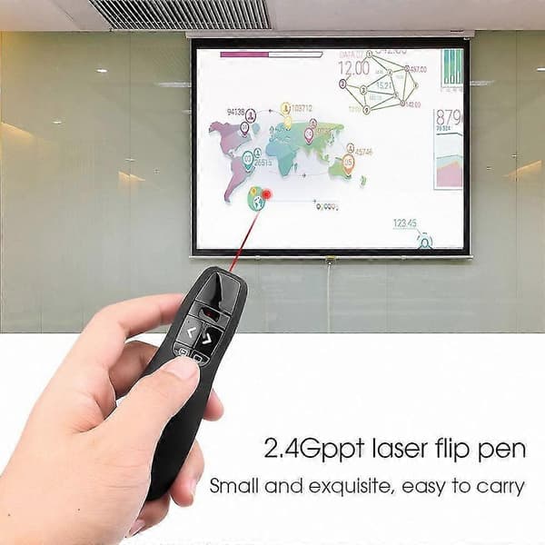 Ny R400 2,4 GHz trådløs USB-presenter med rød laserpeker for PowerPoint-presentasjoner