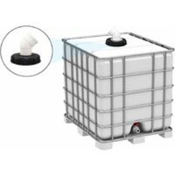 [RM]45° IBC Tanklåg med vaskbart nylonfilter til 1000 liters IBC