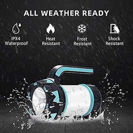 [RM]Rechargeable LED Camping Lantern Handheld Flashlight 6 Modes Tent Lights Multifunctional Power Bank IPX4 Waterproof Spotlight USB Cable Included