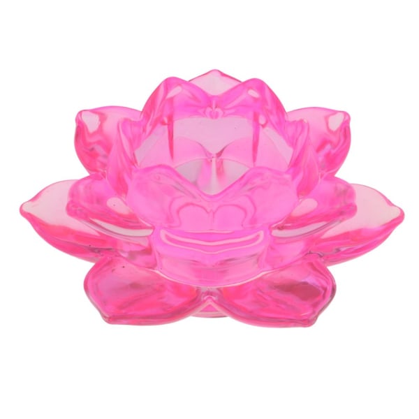 Buddhism dyrkan Lotusblomma Kristall Ljushållare Heminredning Rosa