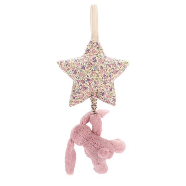 Jellycat Blossom Tulip Bunny Star Musical Pull Plush Keychain