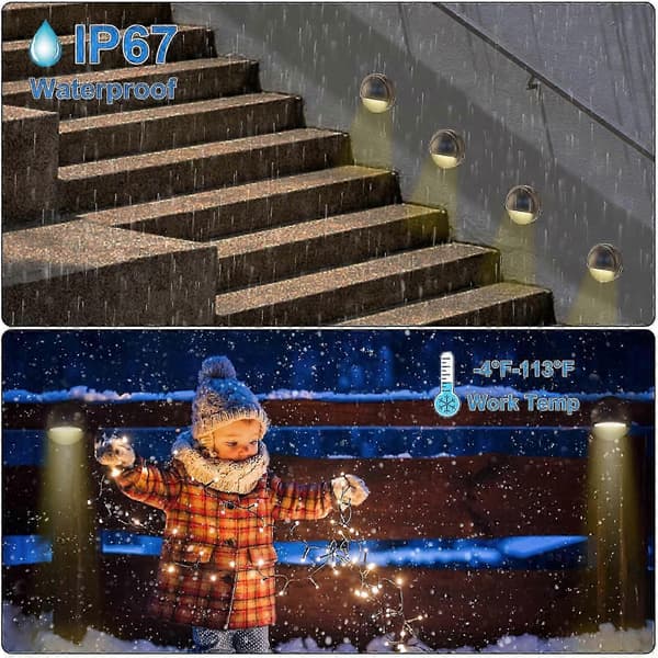 6-pack lågspänning (12-36V AC/DC) däck- och landskapsstegbelysning för nattbelysning