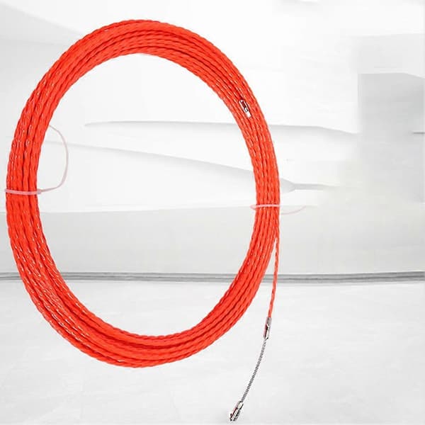 4,5 mm x 30 m putkenvetolaite, kalalanka, sähkökaapelin vetolaite, seinän läpi pujotettava tanko, punainen polyesteri-apilanlanka Red