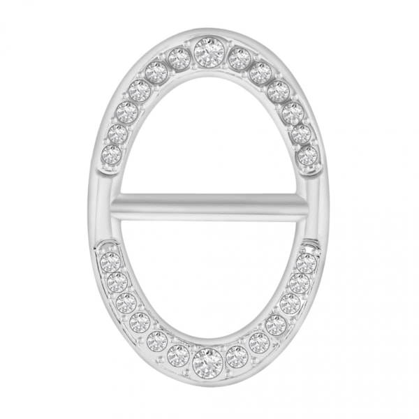 Antik Scarf Ring Spänne Kristall Scarf Ring Clip For Women Antik Mässing Silver