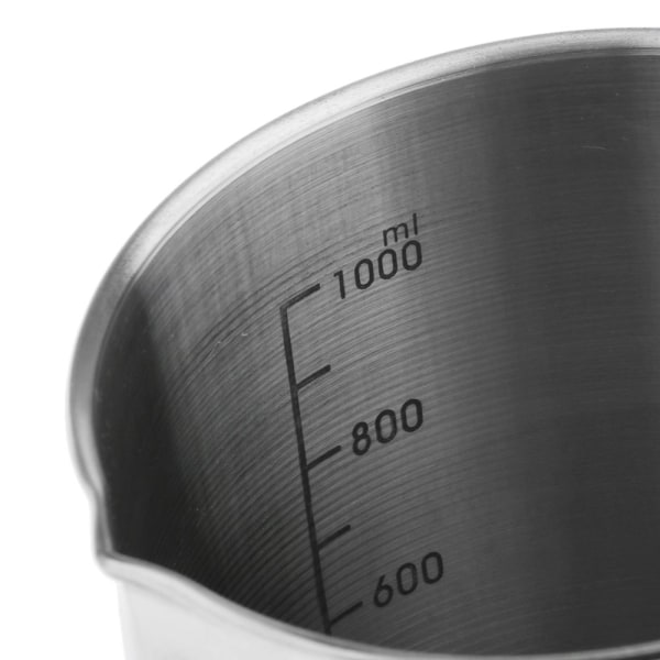 1000ml Rostfritt Stål Kök Lab Handtag Vatten Vätska Mätkopp